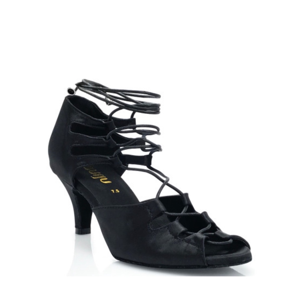 Bruju La Alemana Black Satin Dance Shoes